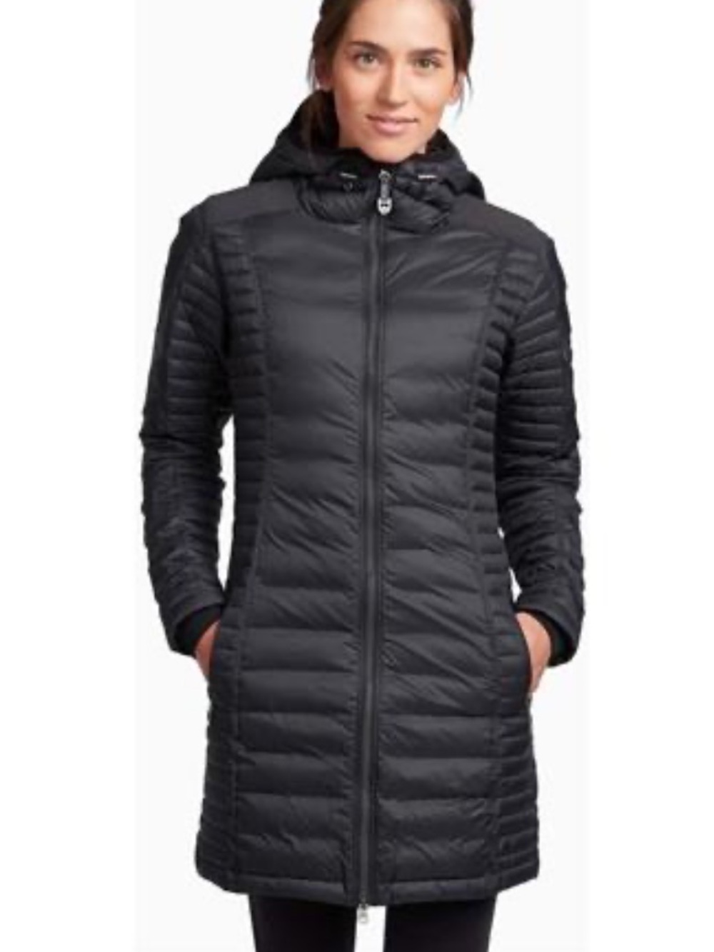 Kuhl Spyfire 800 Down Parka Black Waterproof Hood Women's Size Medium